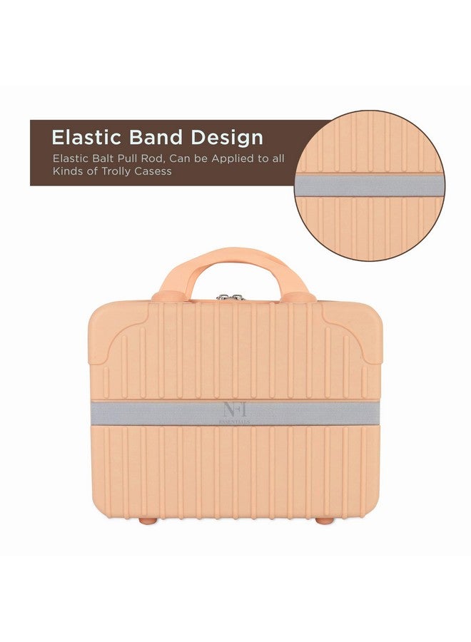 NFI essentials Hard Shell Vanity Cases for Women Travel Portable Carrying Cosmetic Case Suitcase Organizer Makeup Storage Box for Girls Toiletries Bag (Pink & White) - Image 2