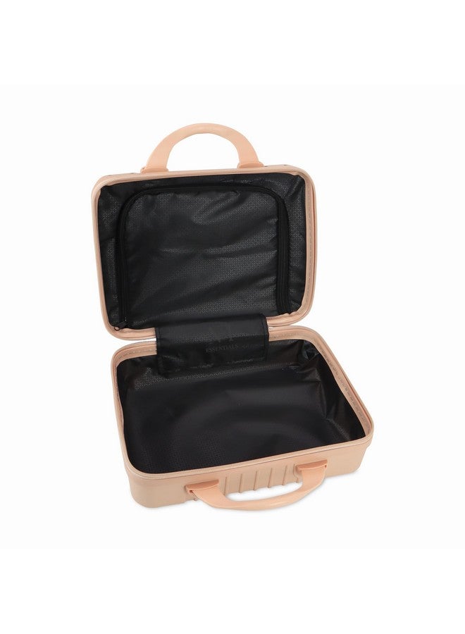 NFI essentials Hard Shell Vanity Cases for Women Travel Portable Carrying Cosmetic Case Suitcase Organizer Makeup Storage Box for Girls Toiletries Bag (Pink & White) - Image 5