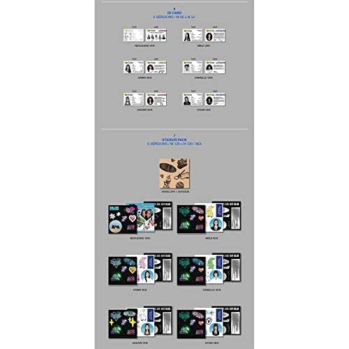 dreamus ألبوم DREAMUS NewJeans الأول نسخة Bluebook CD + ملصق صغير في العبوة + دفتر ملاحظات + كتاب صور + كتيب دليل الهاتف + بطاقة هوية + مجموعة ملصقات + بطاقة صور + مختوم بتتبع (نسخة HAERIN) - Image 4