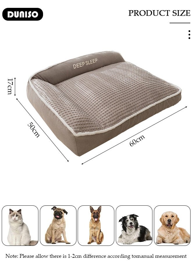DUNISO - Dog Bed, Non-Slip Pet Sofa Lounger Puppy Couch Removable Machine Washable Cover Cushion Big Cat Kennel Cot, Medium Large Adult Dogs Kitten Sleeping Mattress - Image 1