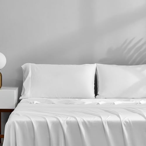 ACCURATEX Cooling Pillow Cases King Size Set of 2,Rayon Derived from Bamboo Pillowcases, Soft Breathable Pillow Case with Envelop Closure, Silky Pillowcase for Hair and Skin, White,20x40 inches - Image 2
