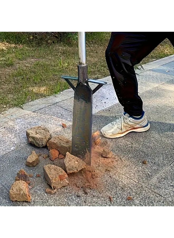 Heavy Duty Manganese Steel Garden Shovel With Tempered Hardened Blade For Digging Soil Loosening Landscaping - Image 4