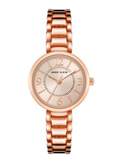 ANNE KLEIN ساعة نسائية أنالوج كوارتز بعلبة من الفولاذ المقاوم للصدأ باللون الذهبي الوردي AK3784RGRG  - Image 1