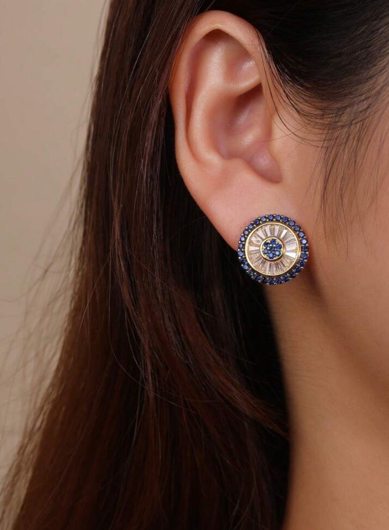 إيكوال حلق أذن نسائي صغير جداً بتصميم أنيق وعالي الجودة مرصع بالزركون - Image 1