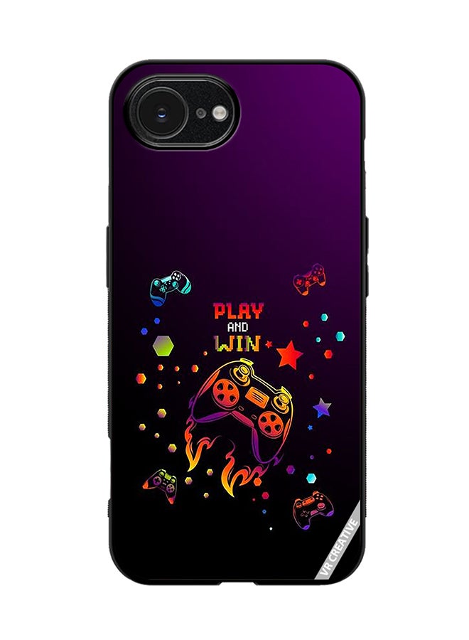 Protective Case Cover For Apple iPhone 16e Play And Win Design Multicolour