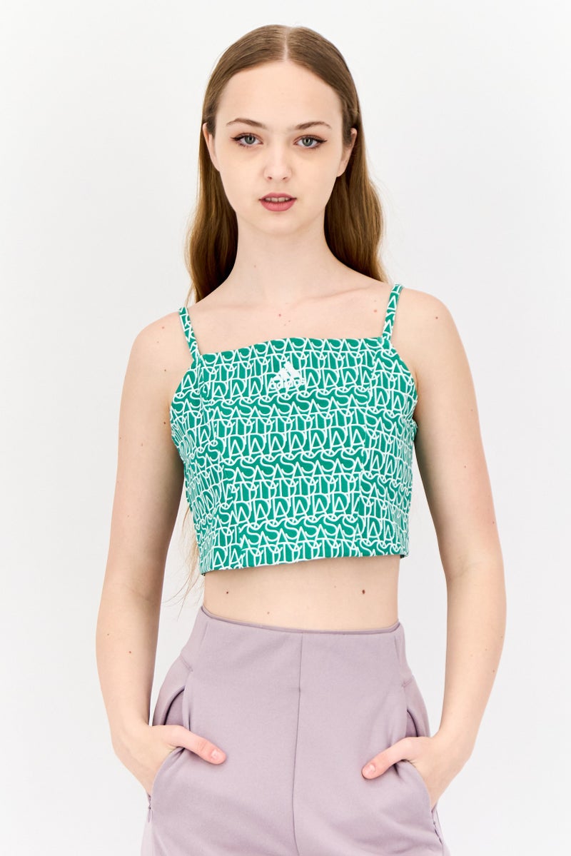 Adidas Women Sportswear Fit Sleeveless Outdoor Tank Top, Green  - Image 1