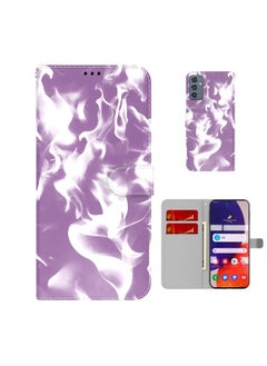 Generic Case Cover For Samsung Galaxy Quantum 2 / A82 5G Cloud Fog Pattern Horizontal Flip Leather Case with Holder & Card Slot & Wallet Purple 