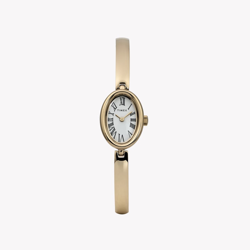 TIMEX Cavatina Gold Case & Bangle with White Dial | TW2Y27200 - Image 1