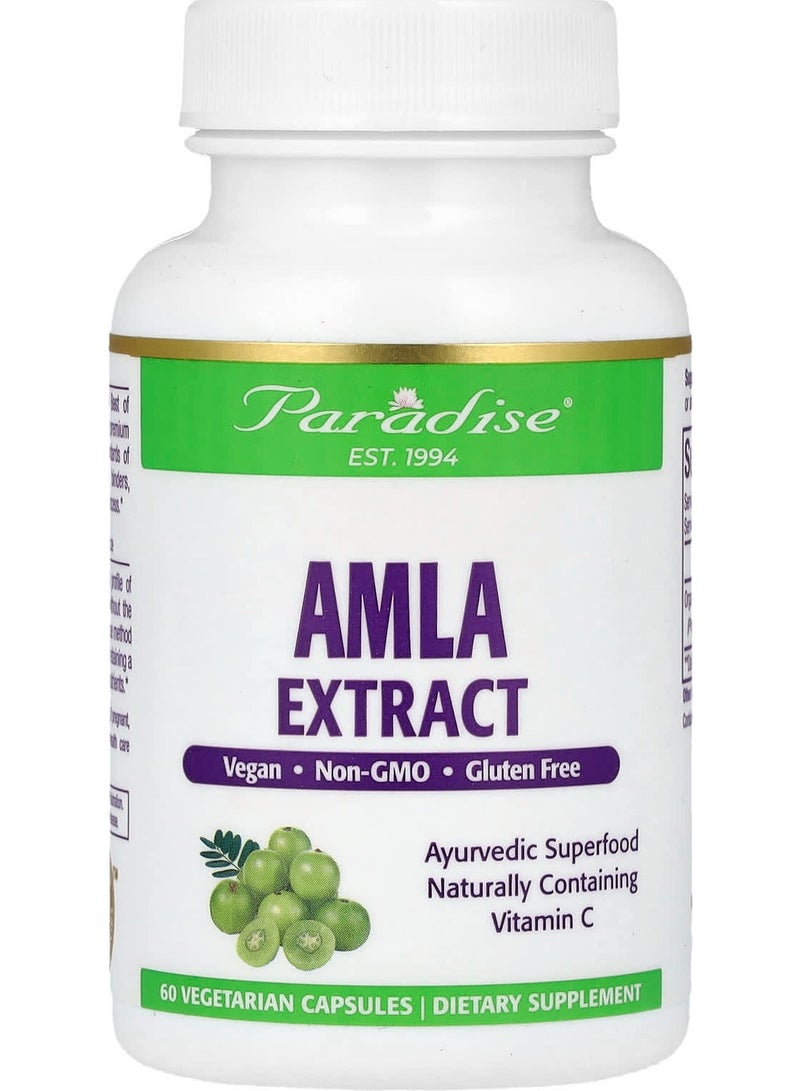 Paradise Herbs مستخلص الأملا، 60 كبسولة نباتية