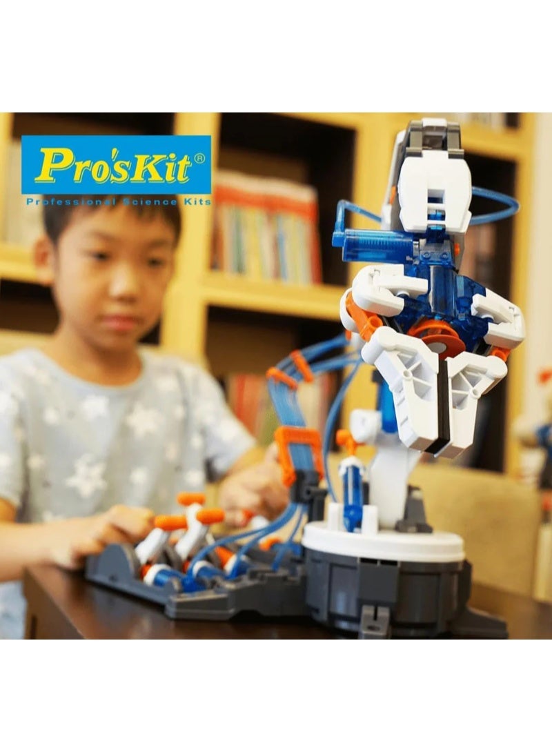 Pro'skit Pro’sKit GE-632 Hydraulic Robot Arm Kit – DIY STEM Water-Powered Robotic Arm with 6-Axis Control (229 Pieces, No Batteries) - Image 4