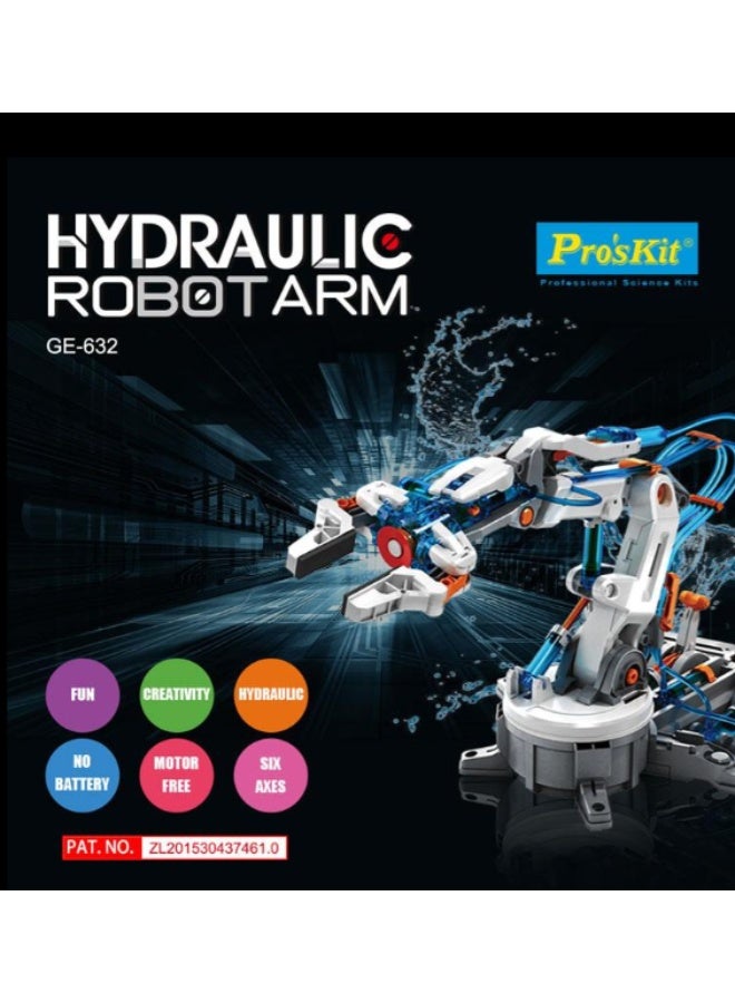 Pro'skit Pro’sKit GE-632 Hydraulic Robot Arm Kit – DIY STEM Water-Powered Robotic Arm with 6-Axis Control (229 Pieces, No Batteries) - Image 5