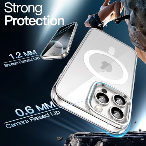 ZedGear for iPhone 16 Pro Case Cover Compatible with Magsafe Anti Yellow Silicone Clear Shockproof Scratch Resistant Protective Phone Soft Silicone Slim Cover for iPhone 16 Pro (Transparent) - Image 5