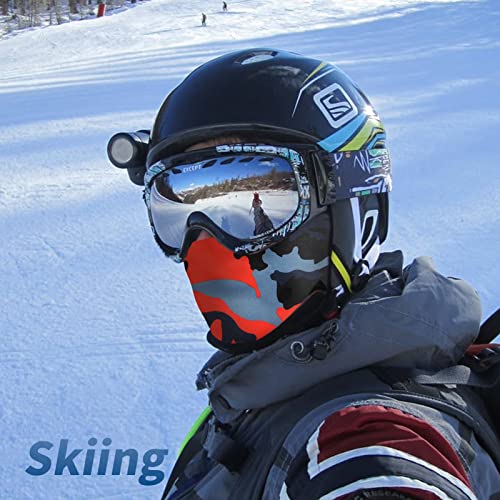 YESLIFE Red Camouflage UPF 50+ Balaclava Ski Mask, Motorcycle UV Protector, Motorcycle Helmets Face Mask for Men and Women - Image 2
