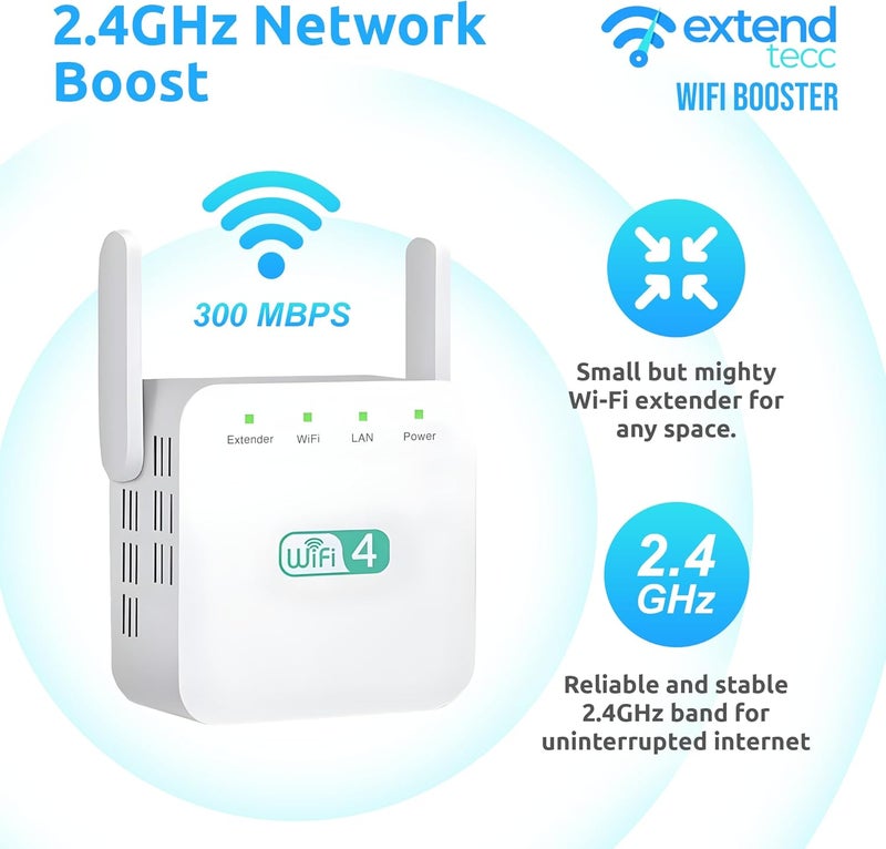 FREEZE2TRIM WiFi Range Extender, 1200Mbps Wireless Signal Repeater Booster, Dual Band 2.4G and 5G Expander, 4 Antennas 360° Full Coverage, Extend WiFi Signal to Smart Home & Alexa Devices - Image 3