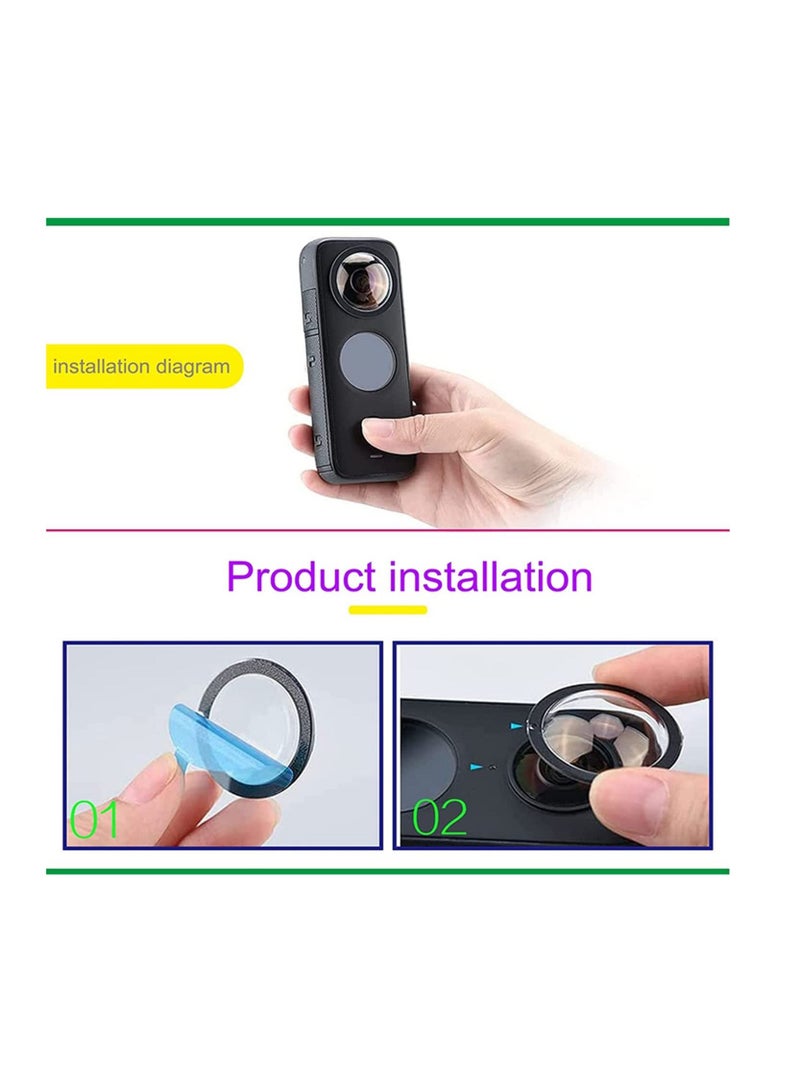 2pcs Action Camera Lens Guards Protector Double Optical Coating compatible with Insta360 ONE X2  - Image 4