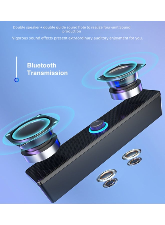 Neutral Long Wired Bluetooth Speaker Home Desktop Desktop Dual Speaker Subwoofer Computer Audio 350ts - Image 3