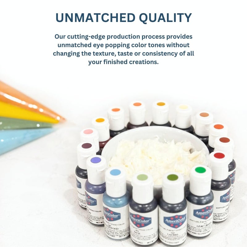 AmeriColor Food Coloring AmeriColor Soft - Gel Paste Junior Kit, 8 Colors, .75 Ounce Bottles - Image 3