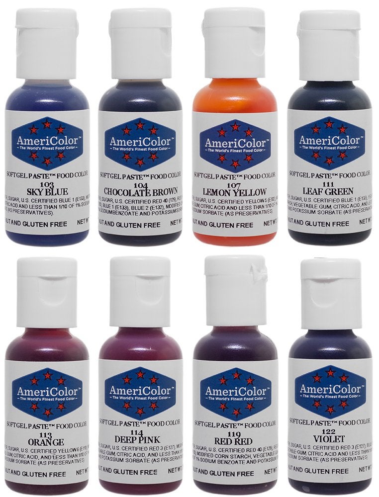 AmeriColor Food Coloring AmeriColor Soft - Gel Paste Junior Kit, 8 Colors, .75 Ounce Bottles - Image 2