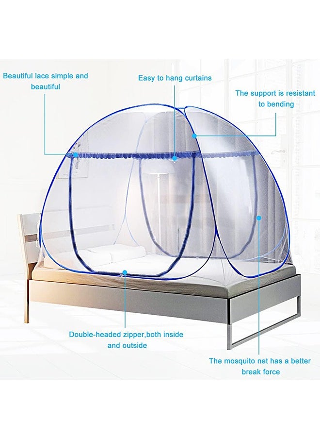 Pop Up Mosquito Net,Bed Net Tent with Bottom, Folding Design Bed Canopy for Bedroom and Outdoor Trip,Easy to Install and Wash for Twin to King Size Bed (79 x71x59 inch)(Darkblue) - pzsku/ZEE35EFD3CF384AD1F33EZ/45/_/1716480354/d4b206c8-39ef-4369-ad5d-93118d8dfa60