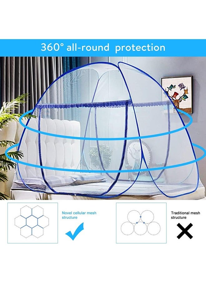 Pop Up Mosquito Net,Bed Net Tent with Bottom, Folding Design Bed Canopy for Bedroom and Outdoor Trip,Easy to Install and Wash for Twin to King Size Bed (79 x71x59 inch)(Darkblue) - pzsku/ZEE35EFD3CF384AD1F33EZ/45/_/1716480728/667fdd72-ef2c-41ea-be09-cb8f2f6023d6