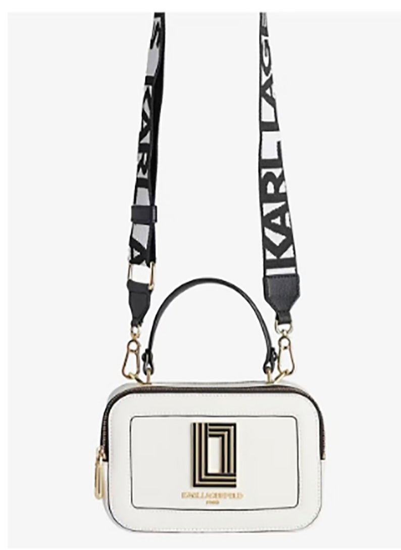 كارل لاجرفيلد باريس - Simone Printed Leather Small Crossbody - Image 1