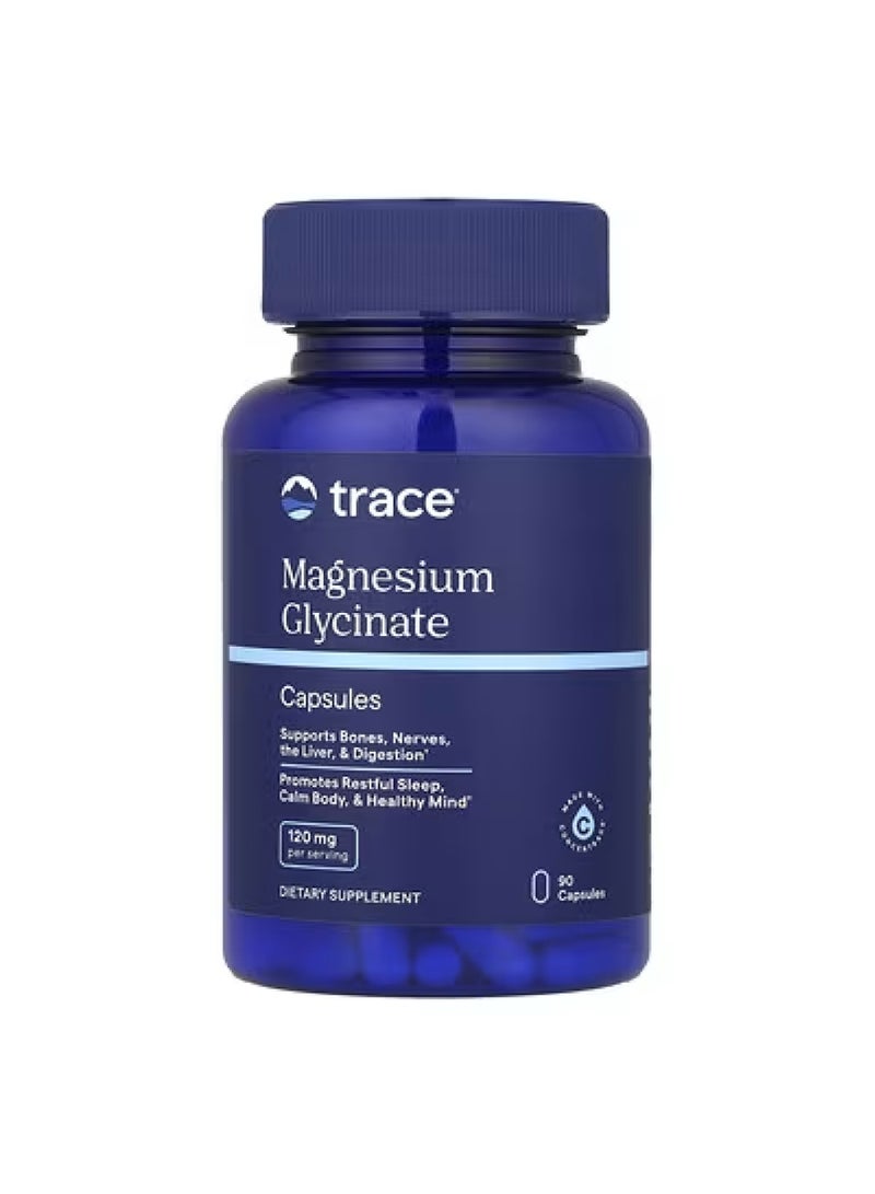 Trace Minerals Trace, Magnesium Glycinate, 90 Capsules