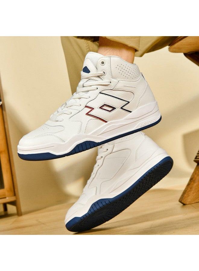 LOTTO Retro High-top Sneakers For Men, Classic Fashion Versatile Sports Casual Shoes With Thick Sole For Height Increase And Comfort - Image 2