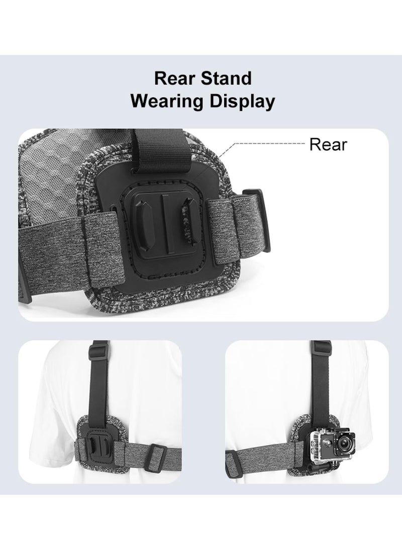 Adjustable Body Mount Belt Chest Strap with J Hook Mount & Long Screw & Phone Clamp, Capture Your Adventures (Chest Mount)  - Image 5