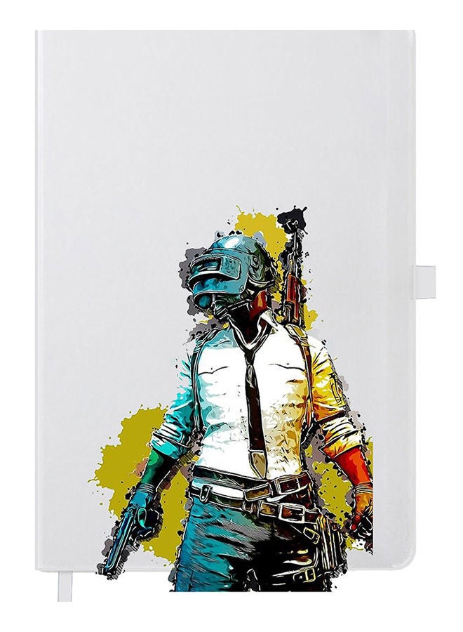 Theodor Designer A5 Thick White Hardcover Notebook Pubg - Image 1