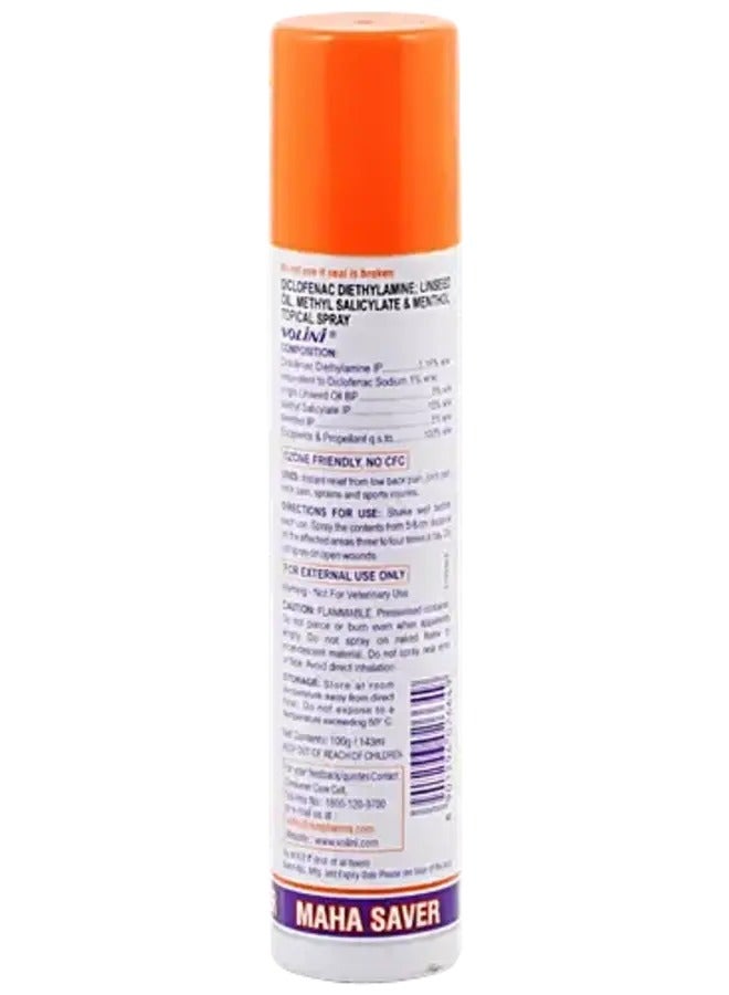 Volini Pain Relief Spray - Long Lasting, 100 g - Image 2