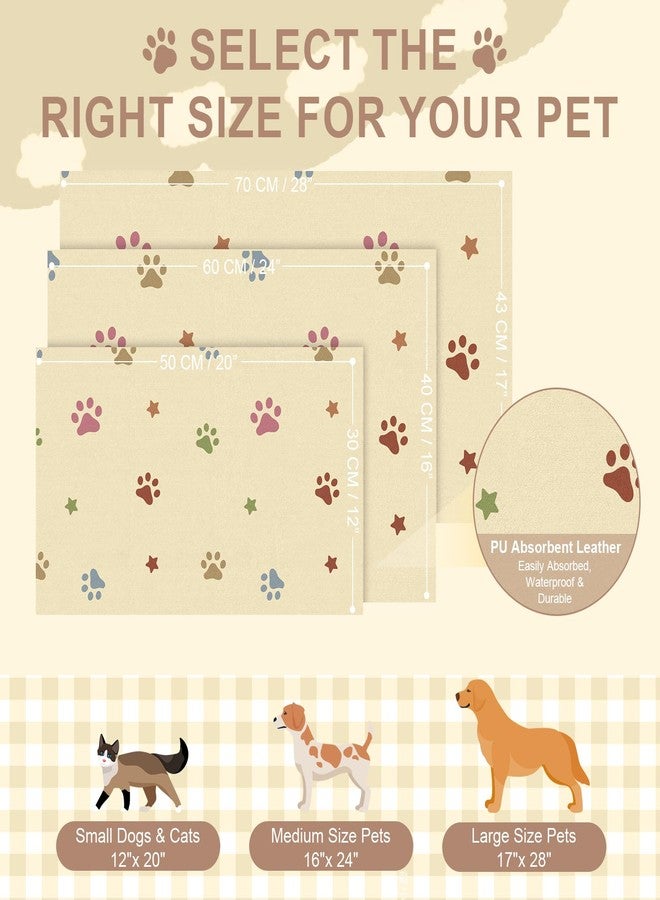 BLESWIN Dog Feeding Mat 16"x24", Absorbent Mat for Dog Water Bowl, Rubber Pet Food Mat, Pet Food Mats for Floor Waterproof, Pet Placemats for Food and Water, Cat Feeding Mat, Beige - Image 2