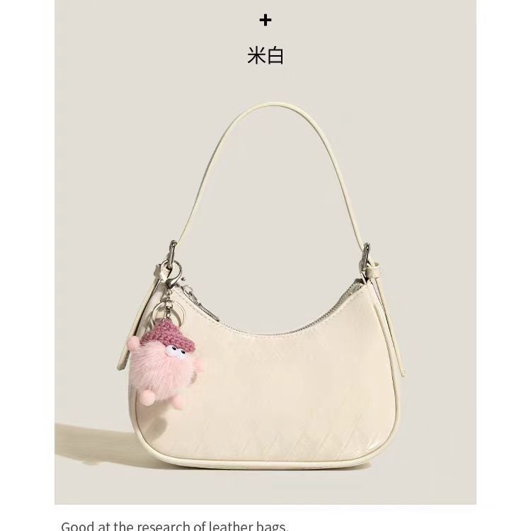 Fashionable Crescent Shoulder Bag (Faux Leather) - Image 2
