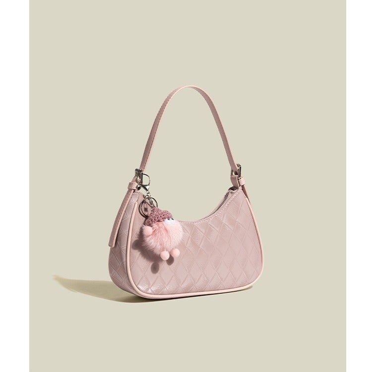 Fashionable Crescent Shoulder Bag (Faux Leather) - Image 4