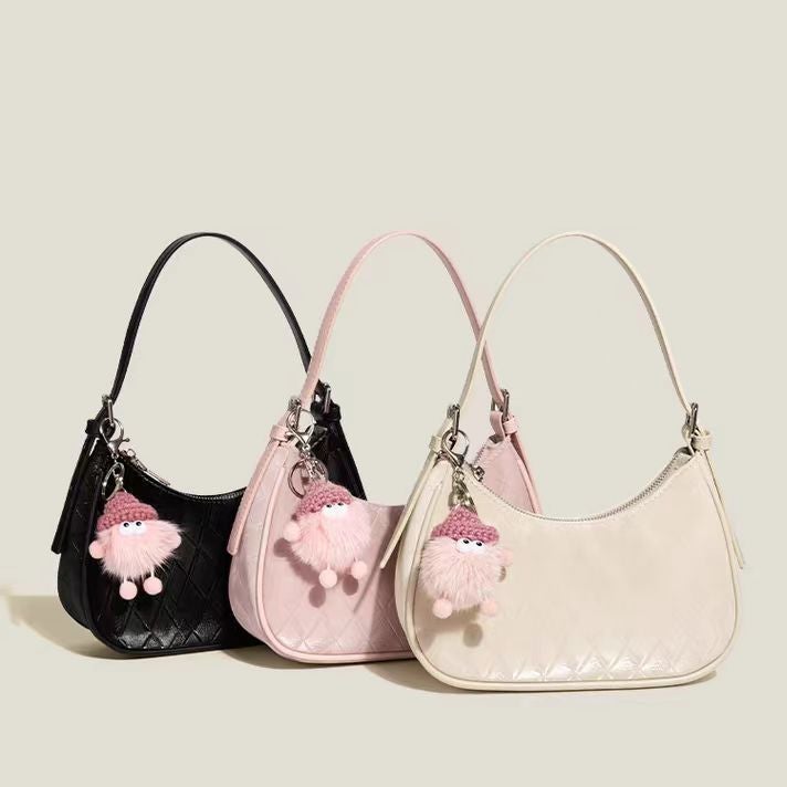 Fashionable Crescent Shoulder Bag (Faux Leather) - Image 1