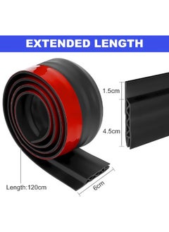 AlsayedP Door Draft stopper, Bottom Seal for Exterior & Interior Doors Blocker for Insects Dust Noise and weather Stripping 2”W x 39”L (Black)  - Image 2