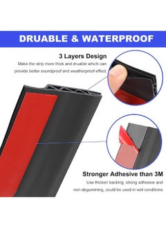 AlsayedP Door Draft stopper, Bottom Seal for Exterior & Interior Doors Blocker for Insects Dust Noise and weather Stripping 2”W x 39”L (Black)  - Image 4
