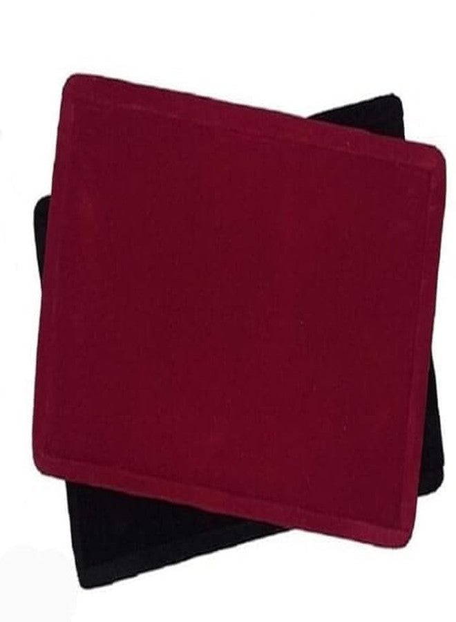 SENTONI Velvet Jewelry Tray, Grids Large Storage Tray for Bracelet 14X10 INCH Bangle Beads Display (BLACK-MAROON, 14 * 10) - Image 1