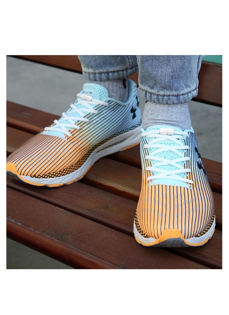 2 Pairs Elastic No Tie Shoe Laces For Adults Kids Elderly Elastic Shoe Laces Black and White