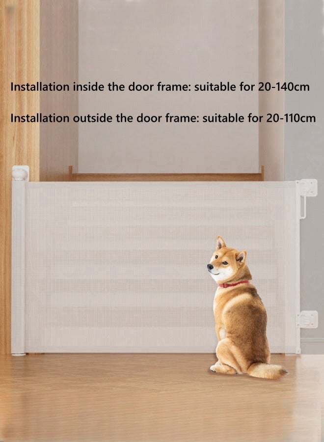 Prodigy Retractable Door Rails Indoor Stairwell Child Protection Fences Pet Fences Free Of Punching And Punching Options 86*180cm With Two Installation Methods  - Image 2