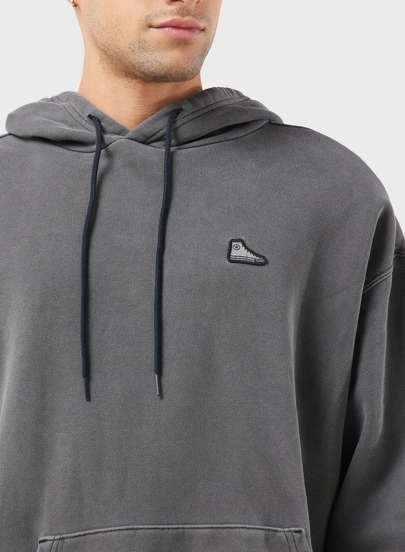 CONVERSE Sneaker Patch Loose-Fit Hoodie