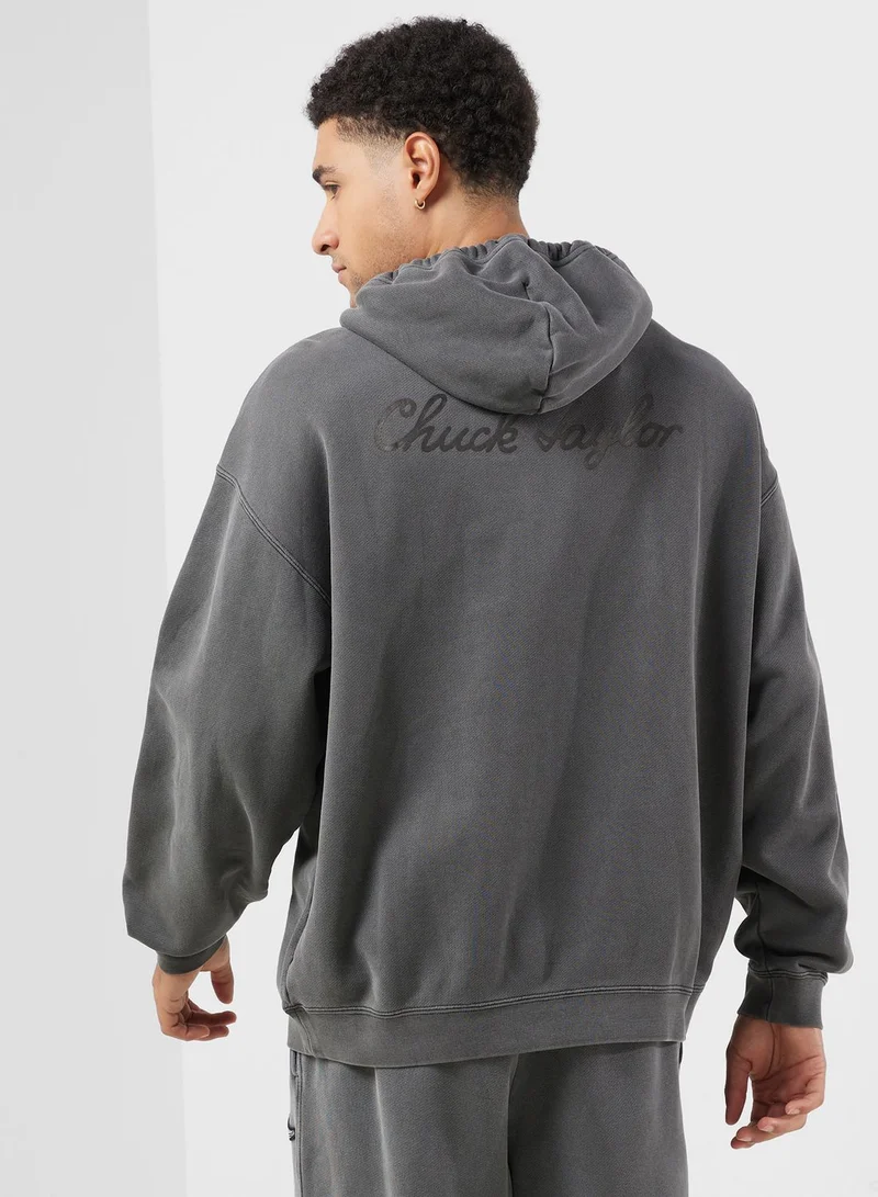 CONVERSE Sneaker Patch Loose-Fit Hoodie