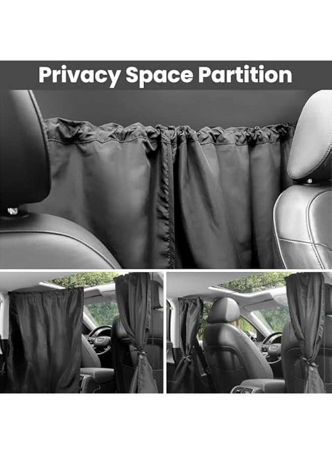 Car Sun Shade, Adjustable Car Privacy Shades, Universal Car Shade for Side Window, Car Side Window Sun Shade for Baby, Protection Privacy Keeps Cooler, Reusable and Washable (Black, 3PCS) - Image 4