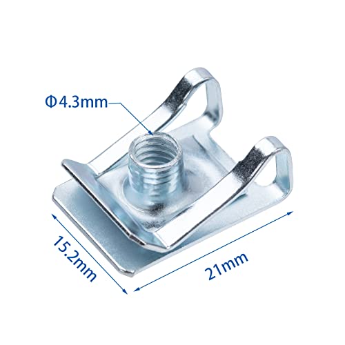 OAUTOO 20 PCS M5 Metric Extruded U-Nut Compatible with BMW 51127070202 & VW N90168602 - Image 2