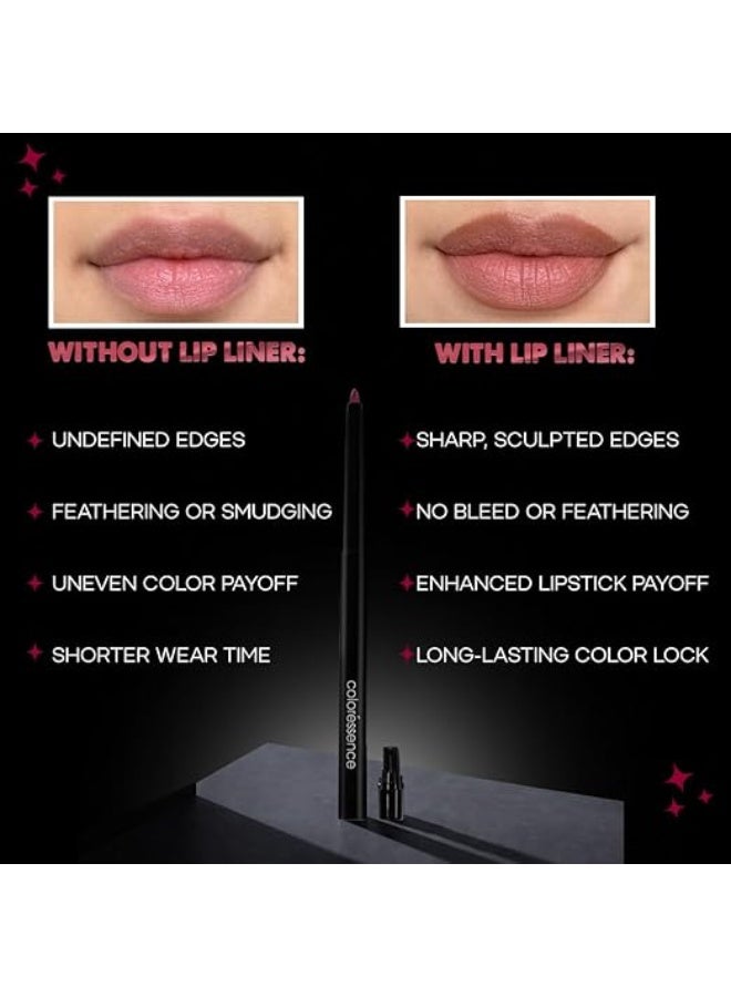 كالرسينس قلم تحديد الشفاه «Pout Perfect Matte» من Coloressence، بني، 0.25 جم | يدوم طويلاً | خفيف الوزن | غني بالألوان | تركيبة لا تسبب الجفاف | مقاوم للماء | لا يتلطخ - Image 5