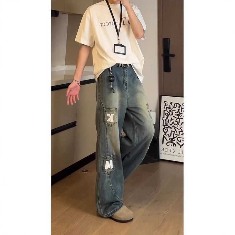Unisex Classic Denim Jeans Loose Fit Daily Outdoor Wear - Image 5