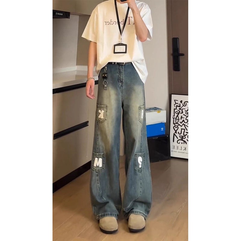 Unisex Classic Denim Jeans Loose Fit Daily Outdoor Wear - Image 2