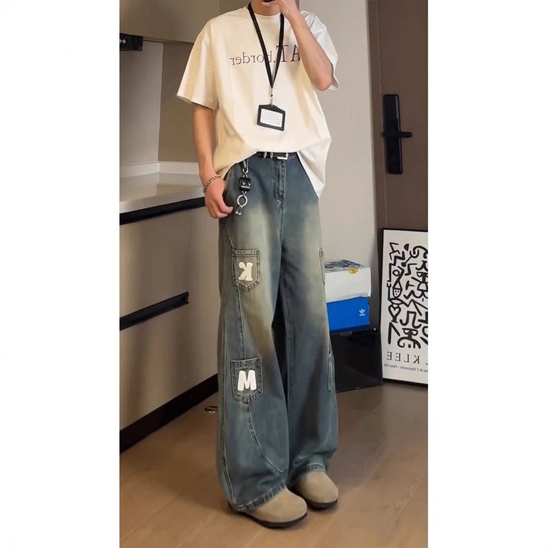 Unisex Classic Denim Jeans Loose Fit Daily Outdoor Wear - Image 4