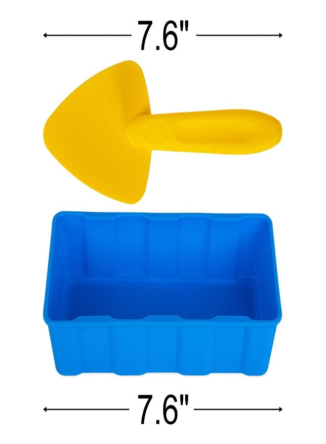 آرت كريتيفيتي صانع مكعبات الرمل من ArtCreativity للأطفال - مجموعة ألعاب رملية من 4 قطع - مجموعة لعب مكعبات رملية خارجية للبناء مع مجرفتين وقالب مكعبات رملية ومستوى - ألعاب رملية ممتعة للأولاد والبنات - Image 3