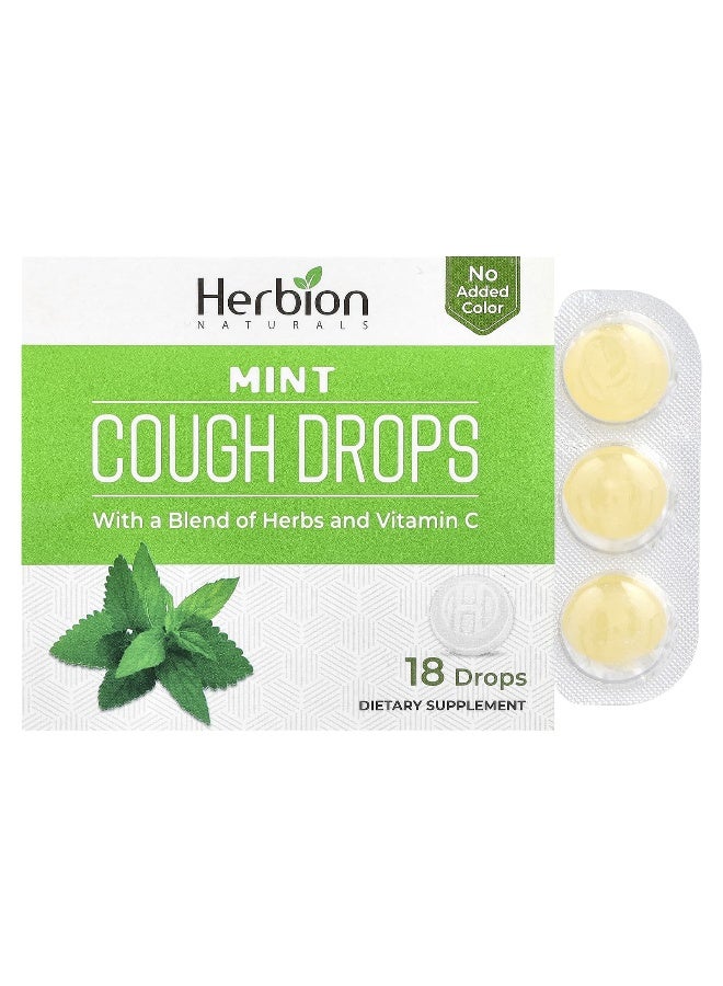 Herbion Naturals Herbion Naturals, Cough Drops, Mint, 18 Drops  - Image 1