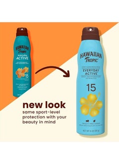 Hawaiian Tropic Everyday Active Clear Spray Sunscreen SPF 15, 6oz | Hawaiian Tropic Sunscreen SPF 15, Sunblock, Oxybenzone Free Sunscreen, Spray On Sunscreen, Body Sunscreen Spray SPF 15, 6oz  - Image 3